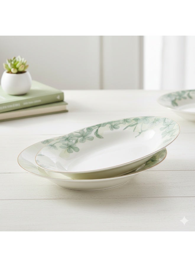 Fissman 2-Piece Deep Plates Summer Glint 20.5cm (Fine Bone China) - Image 1